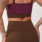 Calça Legging Fitness Cintura Alta Marrom Flare