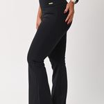 Calça Legging Fitness Cintura Alta Preta Flare