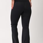 Calça Legging Fitness Cintura Alta Preta Flare
