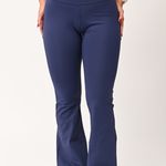 Calça Legging Fitness Cintura Alta Marinho Flare