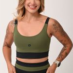Legging Cintura Alta Feminina Preto e Verde Rush