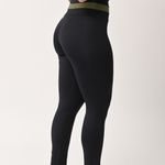 Legging Cintura Alta Feminina Preto e Verde Rush