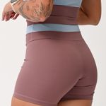 Short Cintura Alta Feminino Rosê e Azul Rush