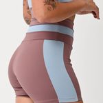 Short Cintura Alta Feminino Rosê e Azul Rush