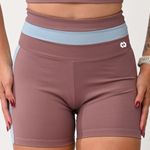 Short Cintura Alta Feminino Rosê e Azul Rush