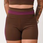 Short Cintura Alta Feminino Marrom e Vinho Rush