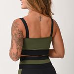 Top Alcinha Com Bojo Preto e Verde Rush