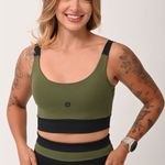 Top Alcinha Com Bojo Preto e Verde Rush