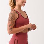 Top Alças Largas Com Bojo Rosa Capri