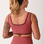 Top Alças Largas Com Bojo Rosa Capri