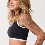 Top Alças Largas Com Bojo Preto Capri