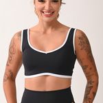 Top Alças Largas Com Bojo Preto Capri