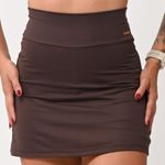 Short Saia Fitness Marrom Fluir