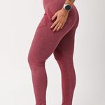 Legging Vermelho Com Detalhe Texturizado Seamless