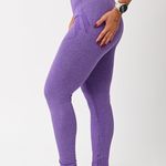 Legging Lilás Com Detalhe Texturizado Seamless
