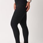 Legging Cós Alto Preta Jacquard Love