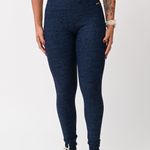 Legging Cós Alto Marinho Jacquard Love