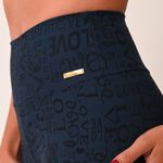 Legging Cós Alto Marinho Jacquard Love