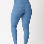 Legging Cós Alto Azul Jacquard Love