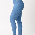 Legging Cós Alto Azul Jacquard Love