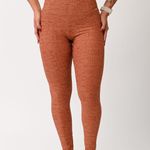 Legging Cós Alto Marrom Jacquard Love
