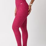 Legging Cós Alto Rosa Fúcsia Jacquard Love