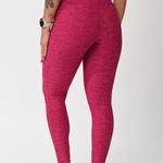 Legging Cós Alto Rosa Fúcsia Jacquard Love