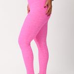 Legging Cós Alto Rosa Jacquard Love