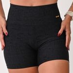 Short Cós Alto Preto Jacquard Love