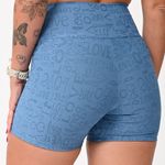 Short Cós Alto Azul Jacquard Love