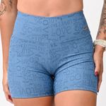 Short Cós Alto Azul Jacquard Love