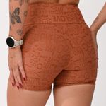 Short Cós Alto Marrom Jacquard Love