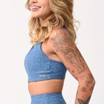 Top Com Bojo Azul Jacquard Love