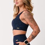 Top Com Bojo Marinho Jacquard Love