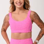 Top Com Bojo Rosa Jacquard Love
