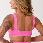 Top Com Bojo Rosa Jacquard Love