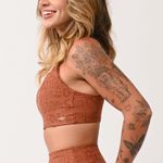 Top Com Bojo Marrom Jacquard Love