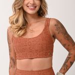 Top Com Bojo Marrom Jacquard Love
