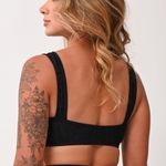 Top Com Bojo Preto Jacquard Love