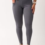 Legging Com Bolso Alta Compressão Cinza Sublime