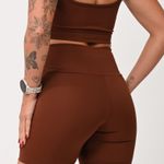 Bermuda Com Bolso Alta Compressão Marrom Sublime