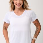 Blusa Dry Fit Básica Branca Essencial