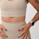 Short Nude Cós Alto Com Detalhe Levanta Bumbum UP