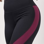 Legging Bolso No Cós Preta e Vinho Fusion