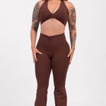 Legging Fitness Flare Marrom Confort JuPxt