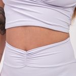 Conjunto Short Fitness Cintura Alta Lilás Vibre JuPxt