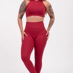 Legging Fitness Cintura Alta Vermelha Básic JuPxt