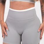 Short Fitness Cintura Alta Cinza Casuale JuPxt