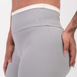 Short Fitness Cintura Alta Cinza Casuale JuPxt