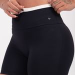 Short Fitness Cintura Alta Preto Casuale JuPxt